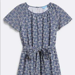 Draper James Embroidered Chambray Tie Waist NWT